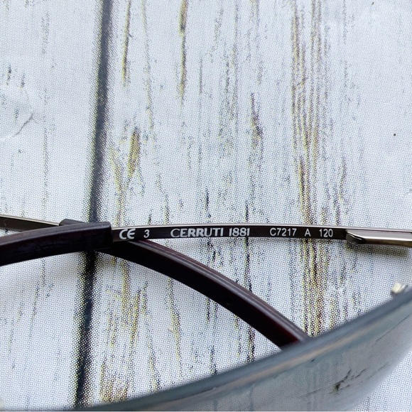 Cerruti 1881 Brown Lense Rimless Wrap Metal Arm Sunglasses C7217 A 120 - Picture 9 of 9